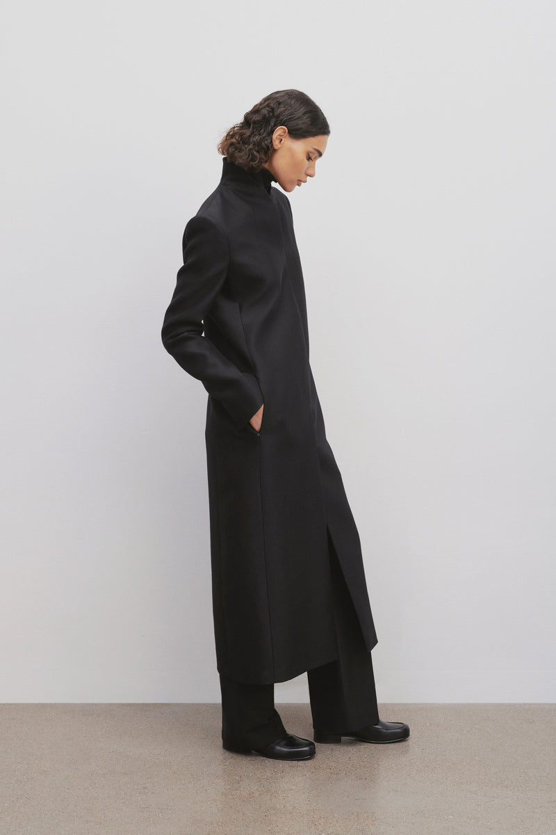 Egle Coat in Wool and Silk