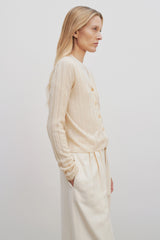 Dwin Cardigan in Linen and Silk