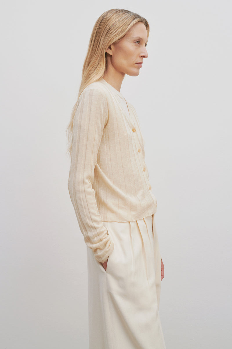 Dwin Cardigan in Linen and Silk