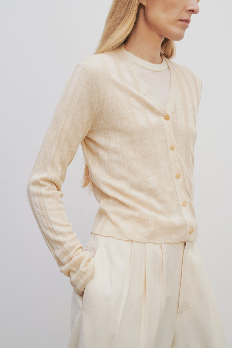 Dwin Cardigan in Linen and Silk
