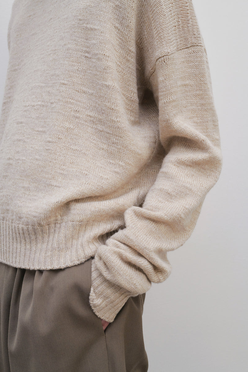 Gary Top in Virgin Wool and Linen