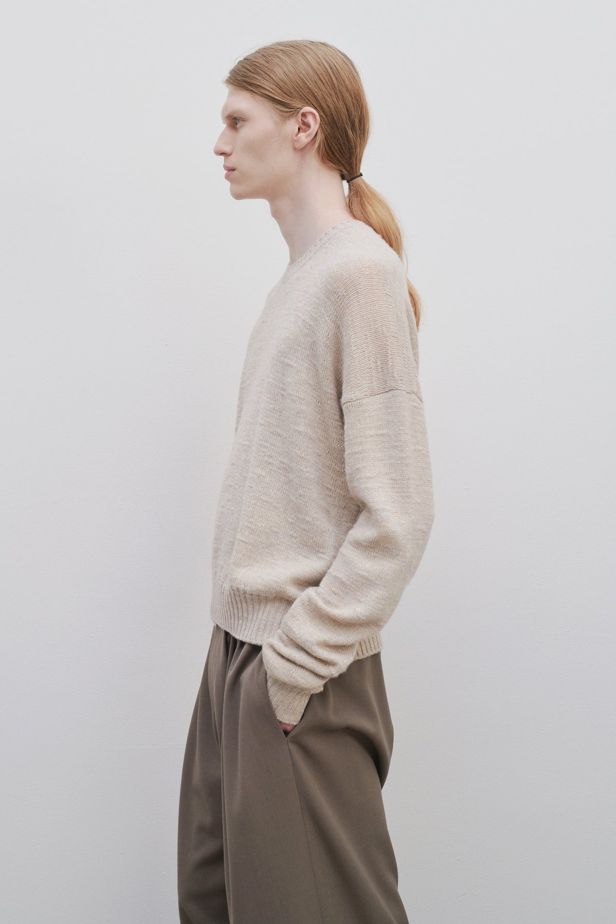 Gary Top in Virgin Wool and Linen