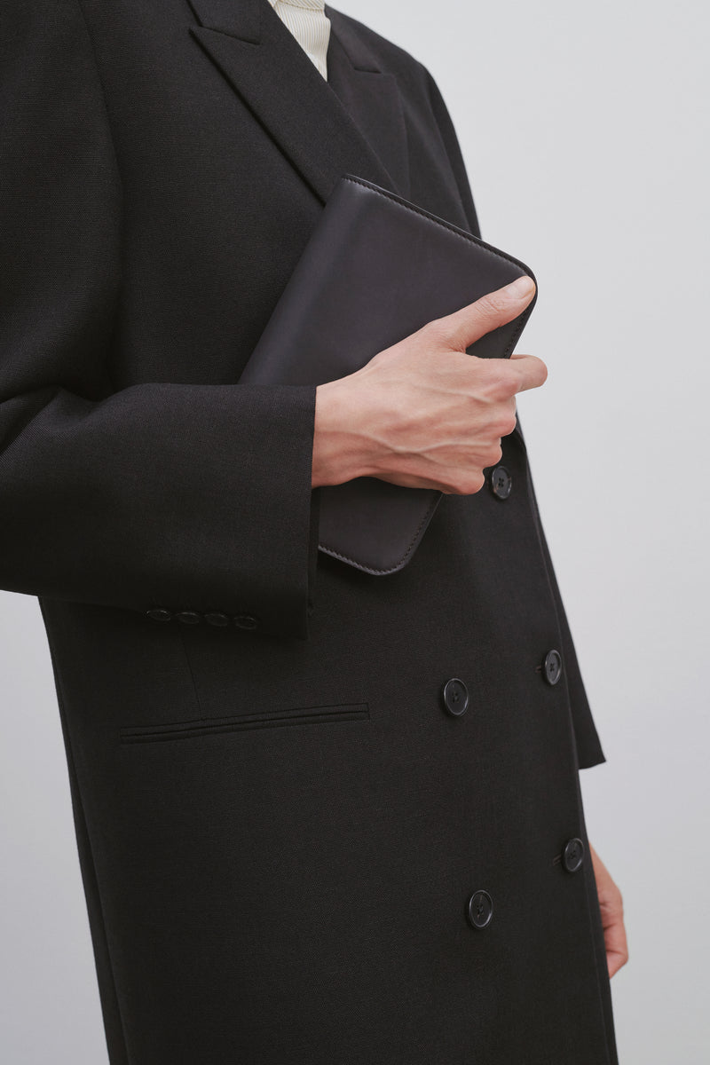 Multi Gusset Clutch in Leather
