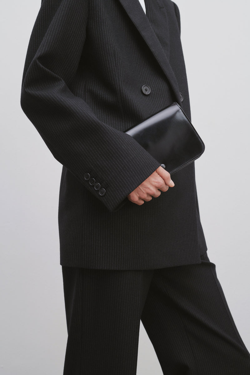 Multi Gusset Clutch in Leather