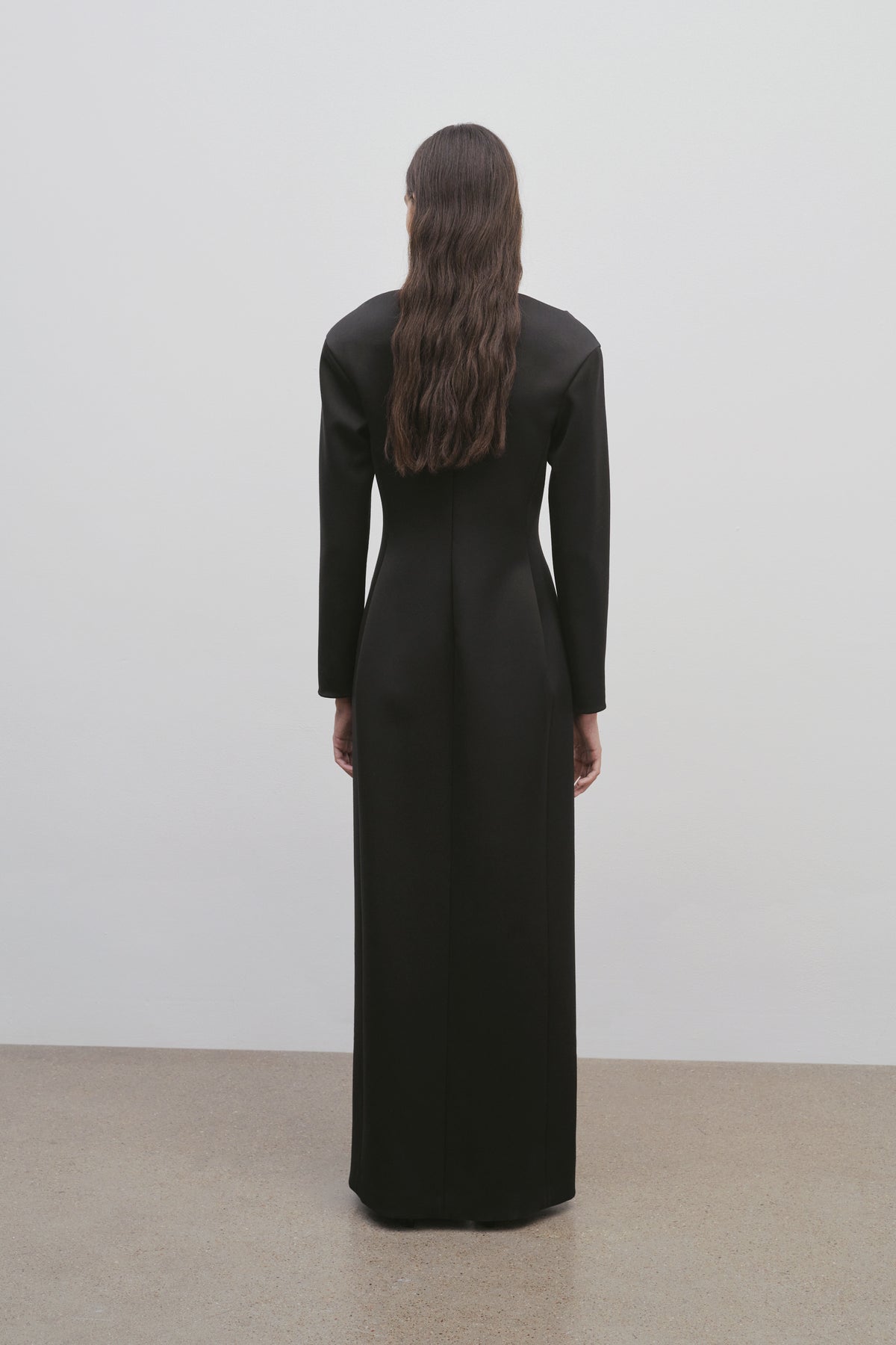 Reysha Dress Black in Wool – The Row