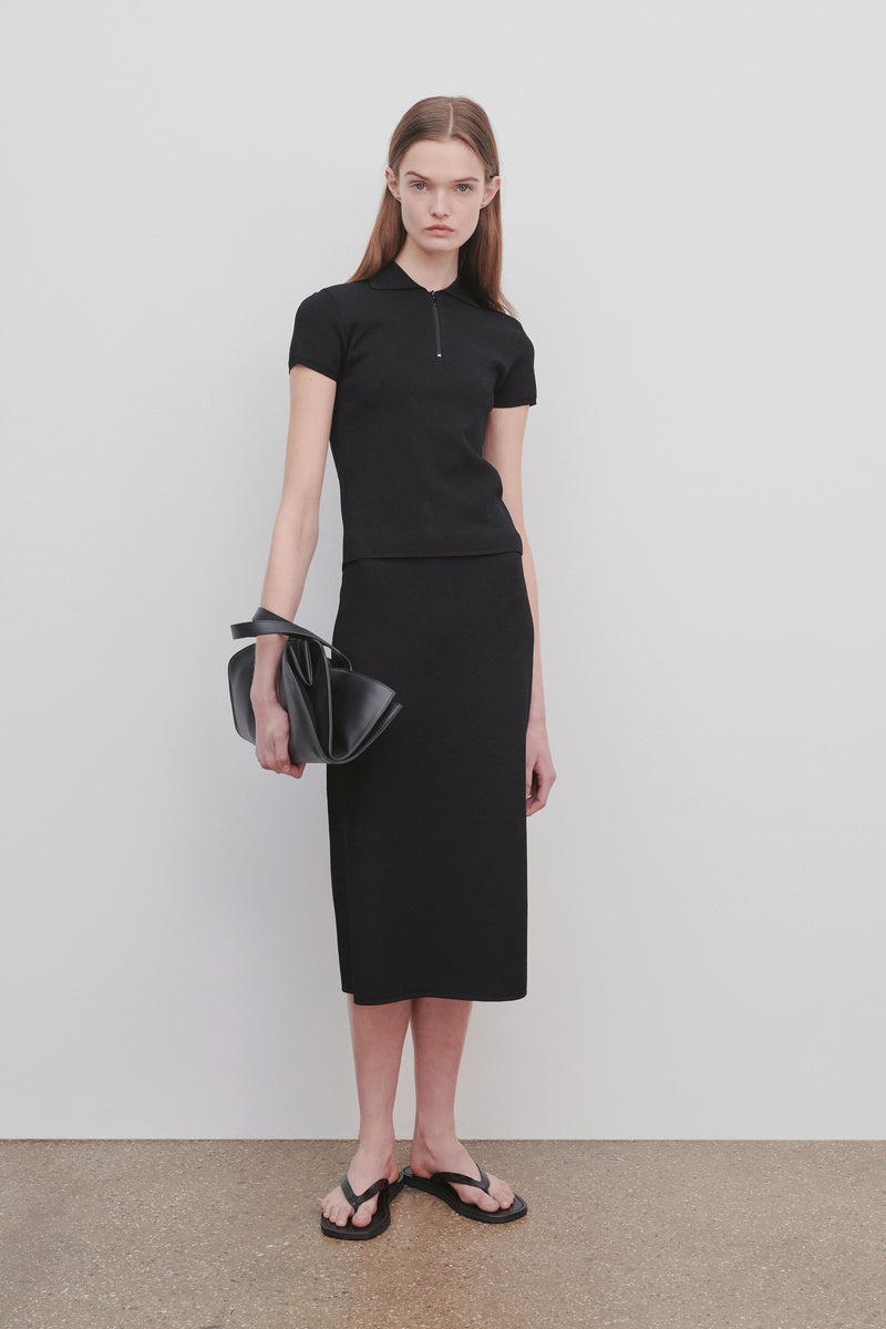 Cason Skirt in Glossy Viscose