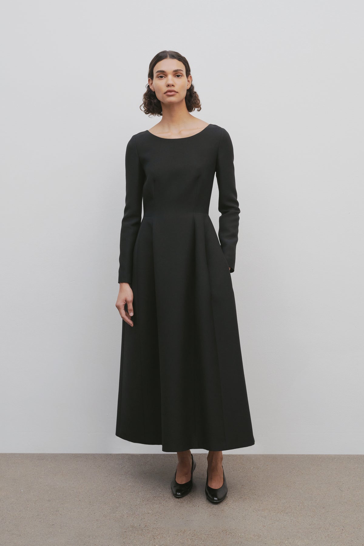 Lilibet Dress in Wool and Silk