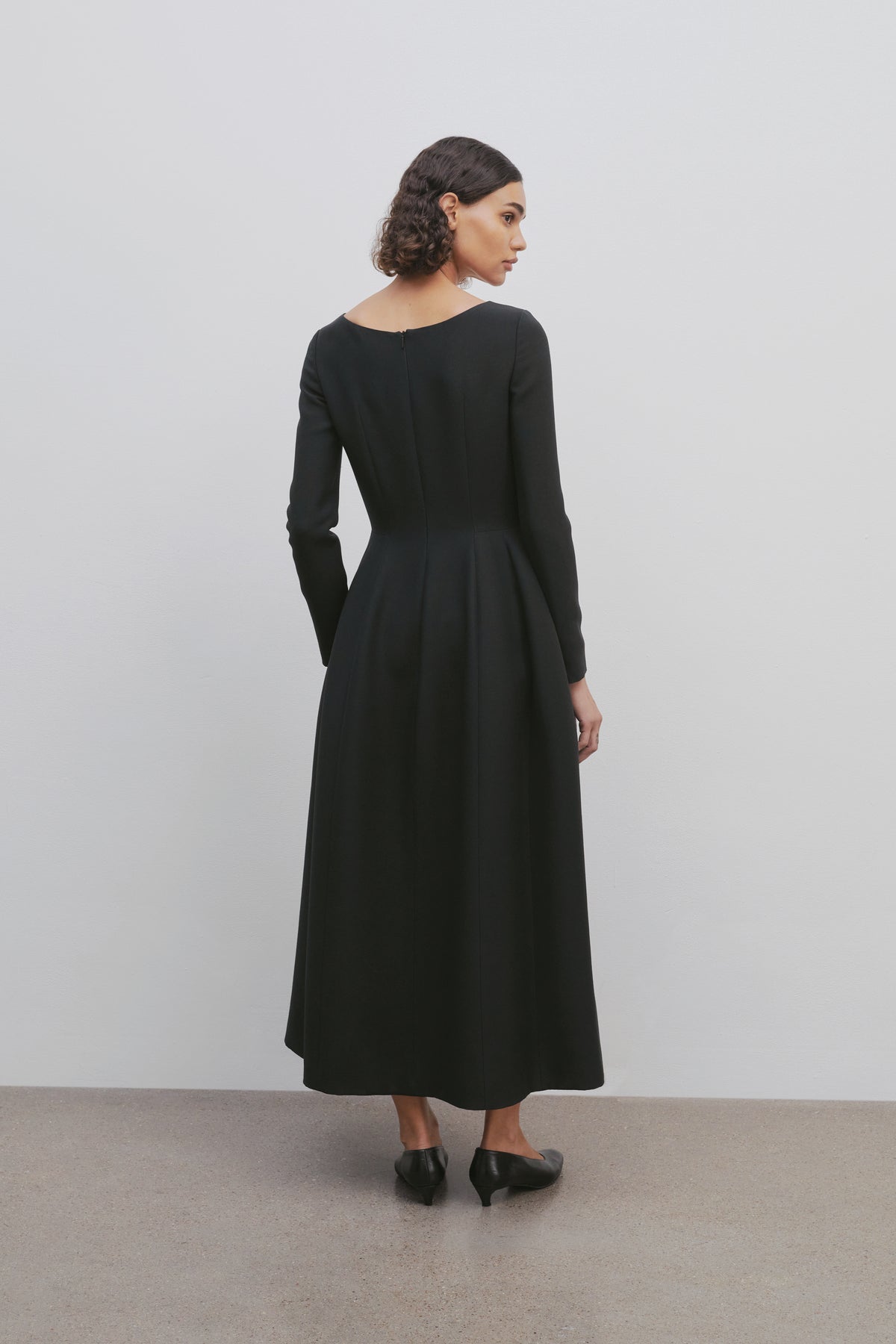 Lilibet Dress in Wool and Silk