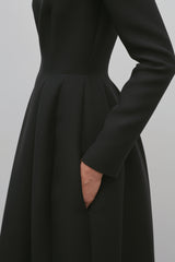 Lilibet Dress in Wool and Silk