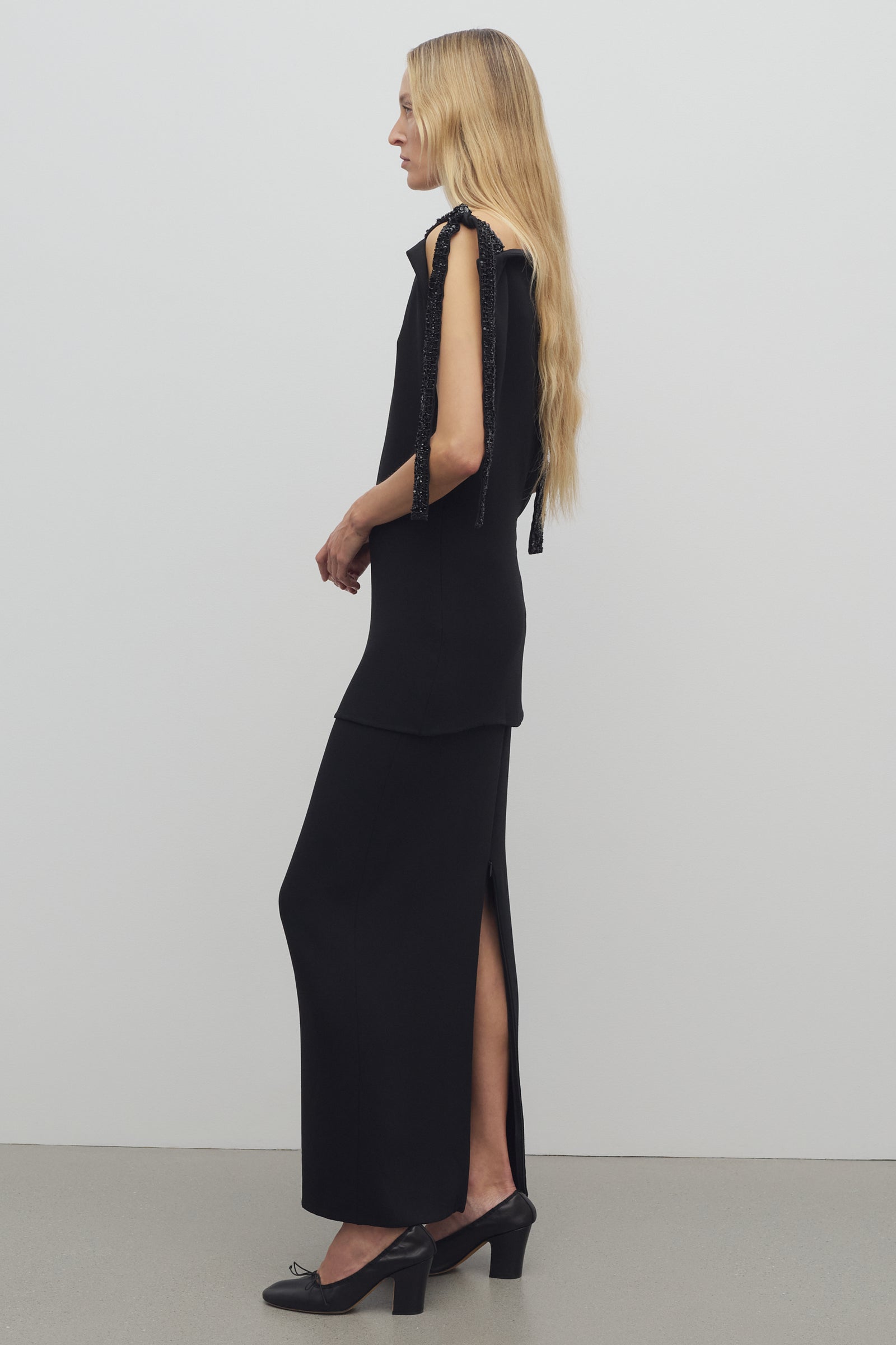 美品 ザ ロウ THE ROW シルク SILK ロング マキシ丈 スカート 0