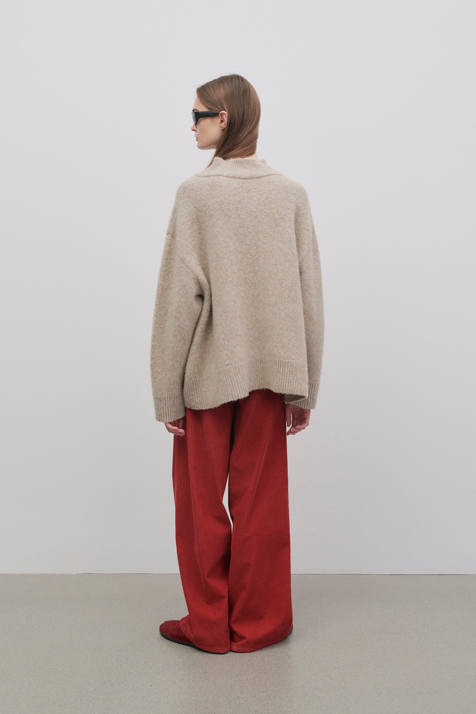 ワンピースオブロック　レッド コーデュロイ パンツ ワンピースオブロックレッド コーデュロイ パンツ