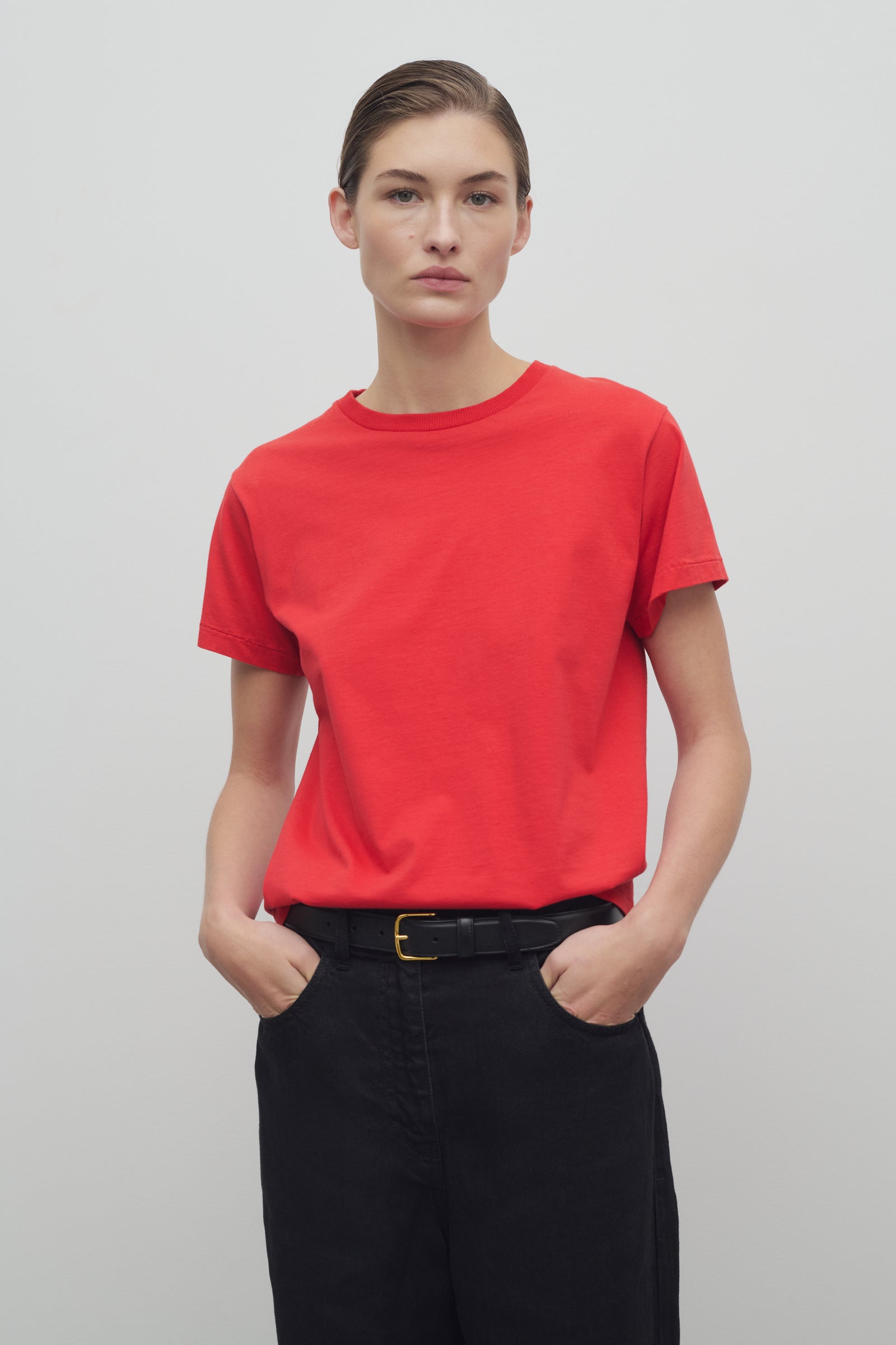 【関税込み】The Row グレー Florie Tシャツ Florie T-Shirt Grey in Cotton – The Row