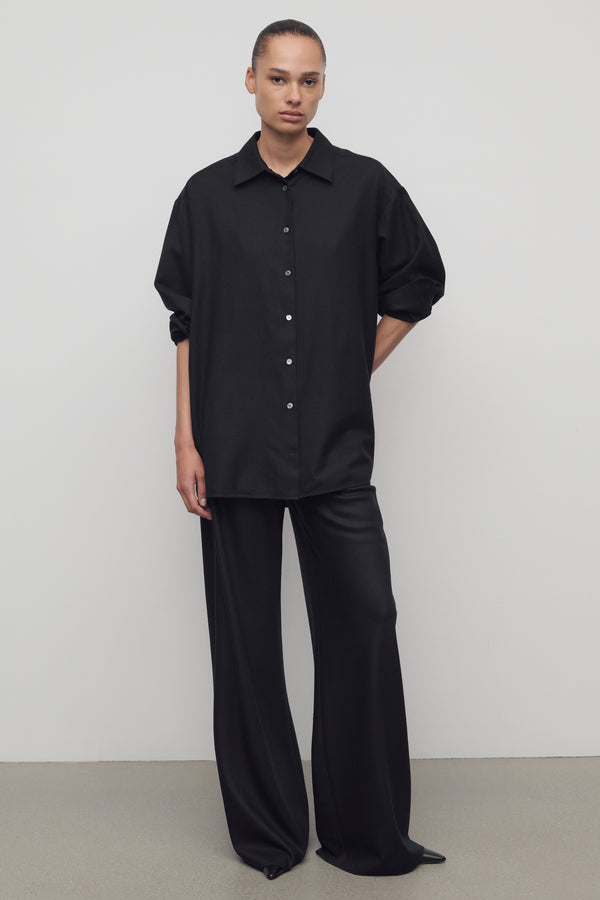 ザロウ　スラックス　ブラック　ストレッチ　the row ザロウ スラックス ブラック ストレッチ the row ザロウ