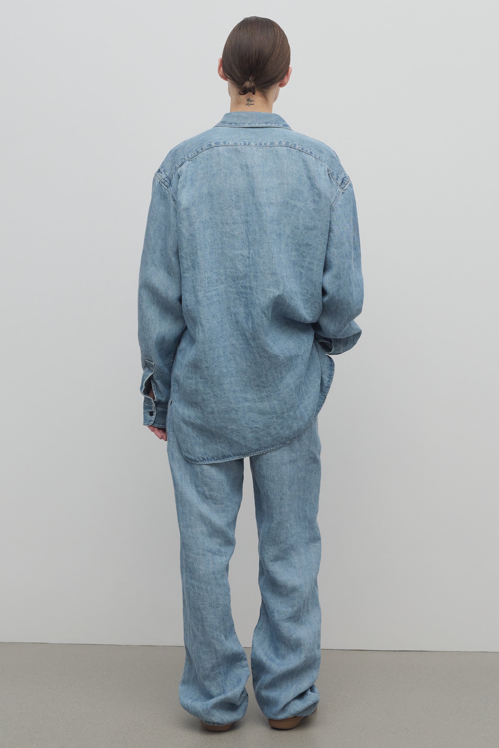 【新season】THEROW Tarley ジーンズ リネンパンツ Tarleyリネン製ジーンズ ブルー – The Row