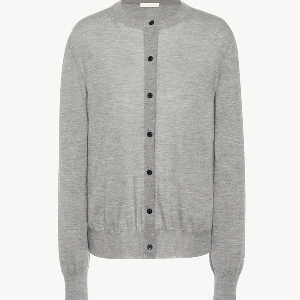 Battersea Cardigan Grey in Cashmere – The Row
