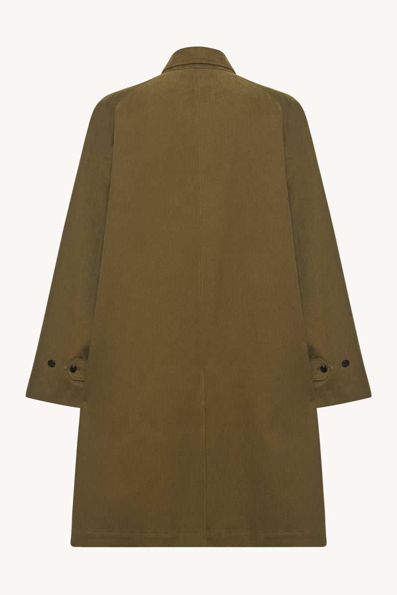 Tavish Coat Green in Cotton – The Row