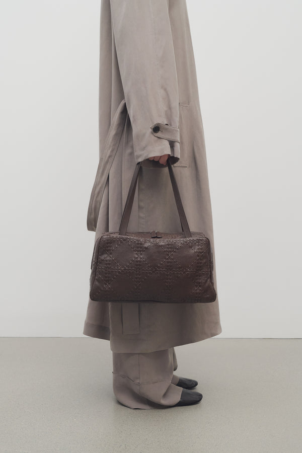 ウィメンズ ショルダーバッグ：レザー＆スエードハンドバッグ l