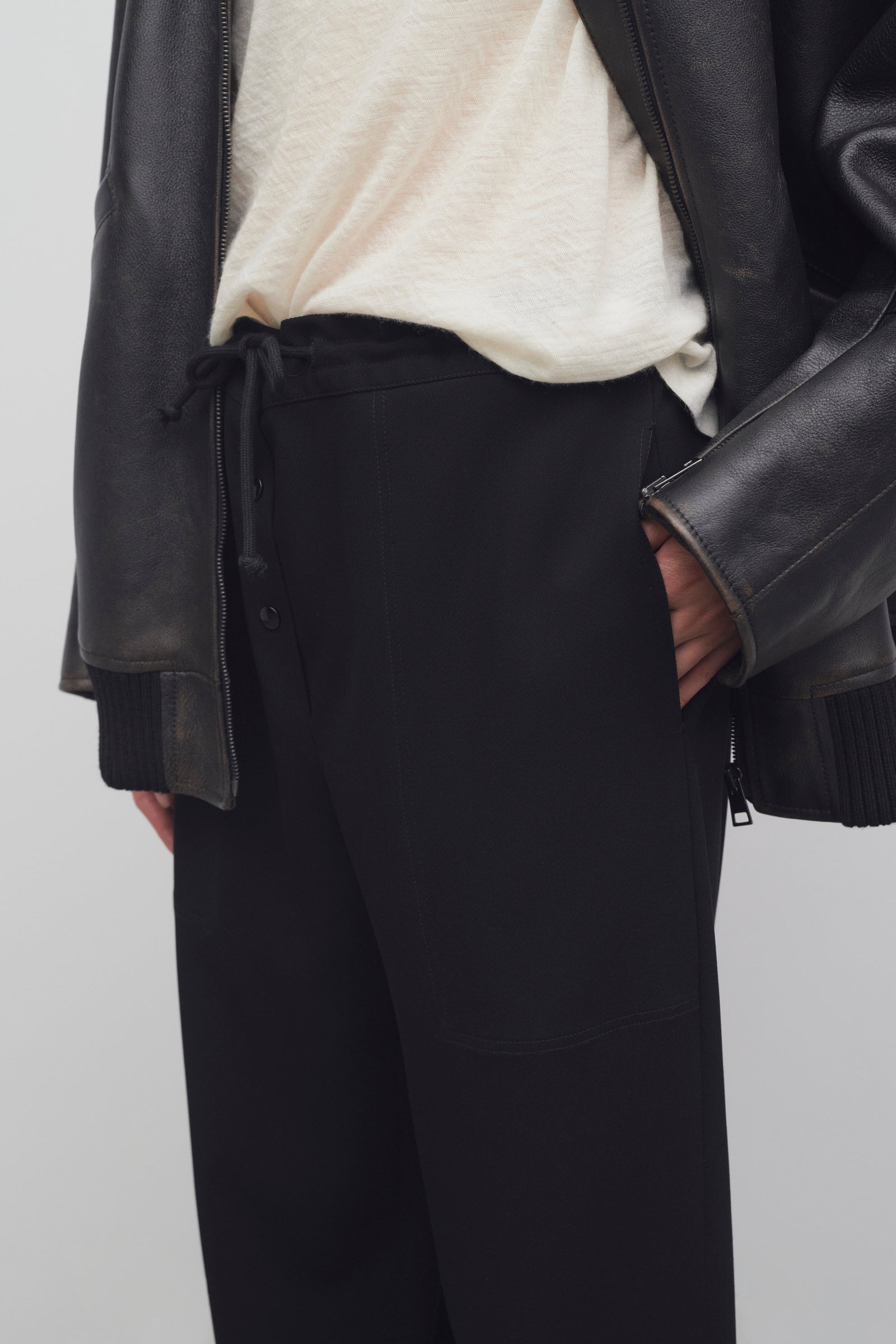 パンツ [The Row] Bonnette Pant in Cotton Bonnette cotton wide-leg pants in beige - The Row | Mytheresa