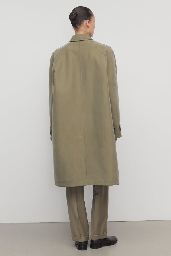 【THE ROW】今期leins coatオリーブ色　コート THE ROW】今期leins coatオリーブ色 コート THE ROW】今期leins