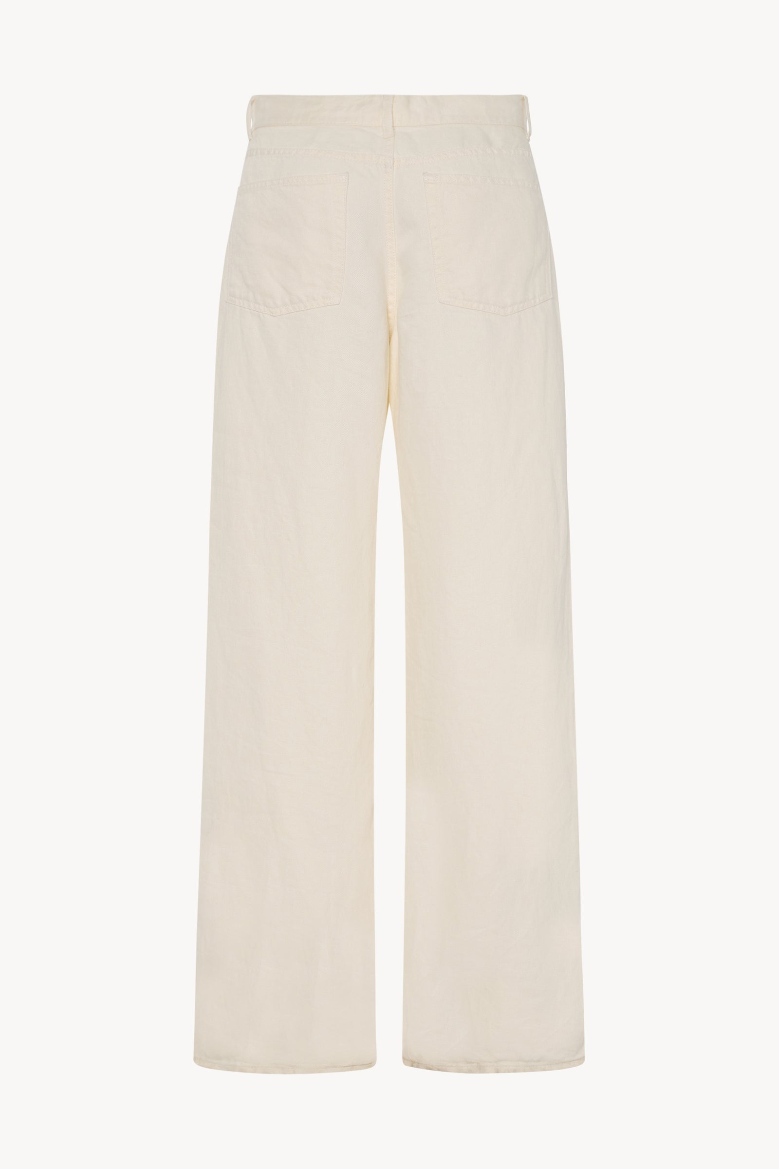 [THE ROW] ザ・ロウ Eglitta リネンジーンズ ホワイト Eglitta Jean White in Cotton – The Row