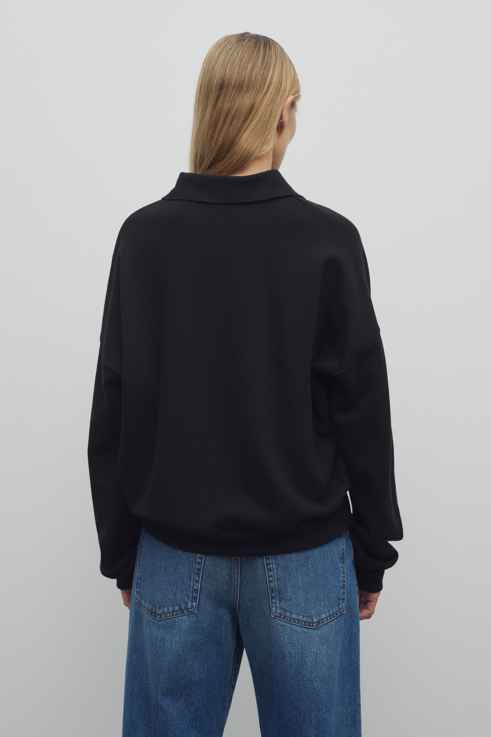 スウェット・トレーナー [The Row] Dende Top in Cotton and Cashmere Dendeコットンとカシミア製のトップス ブラック – The Row