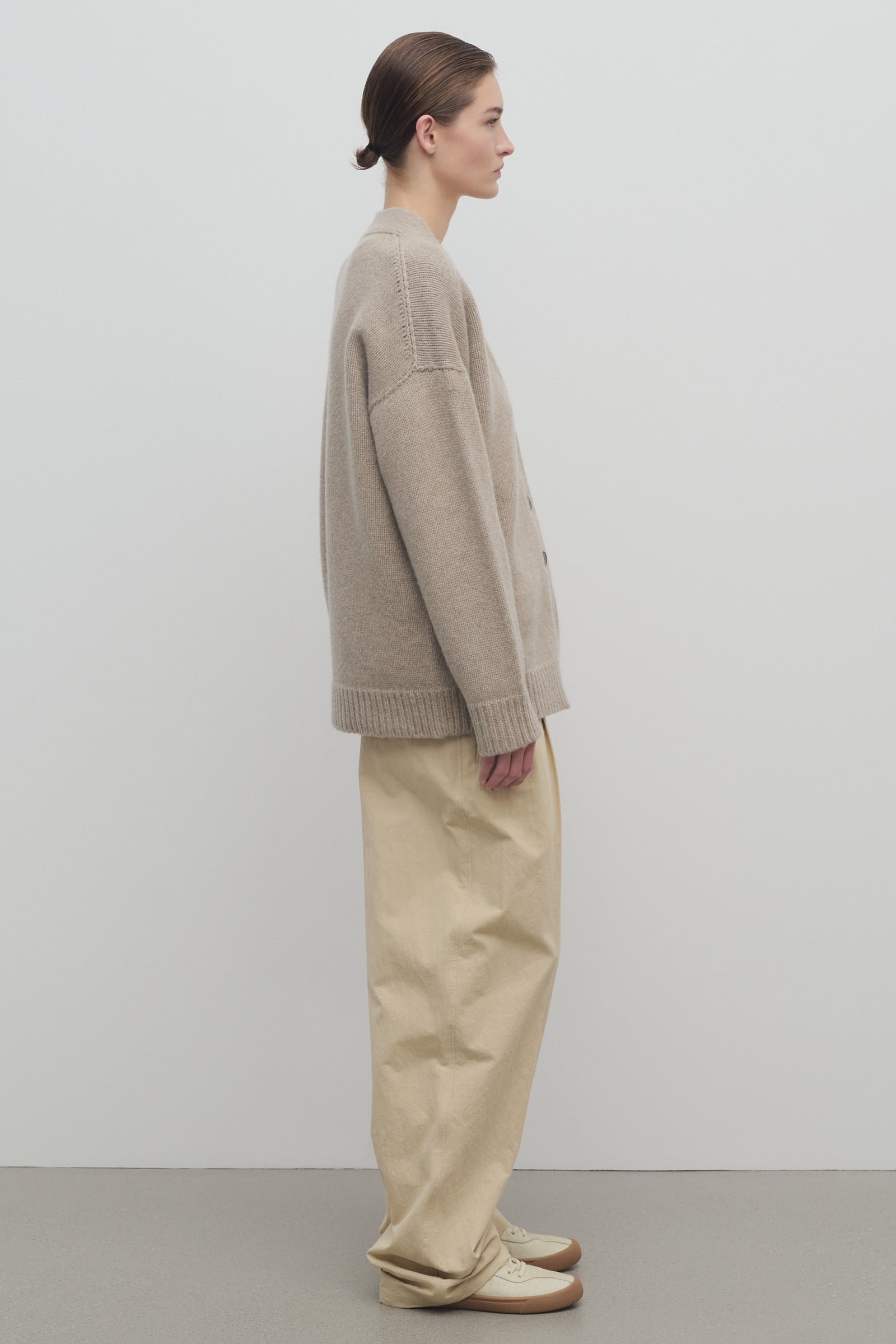 【TheRow】 Lilas ウールとリネン製のパンツ Lilas ウールとリネン製のパンツ ブラック – The Row