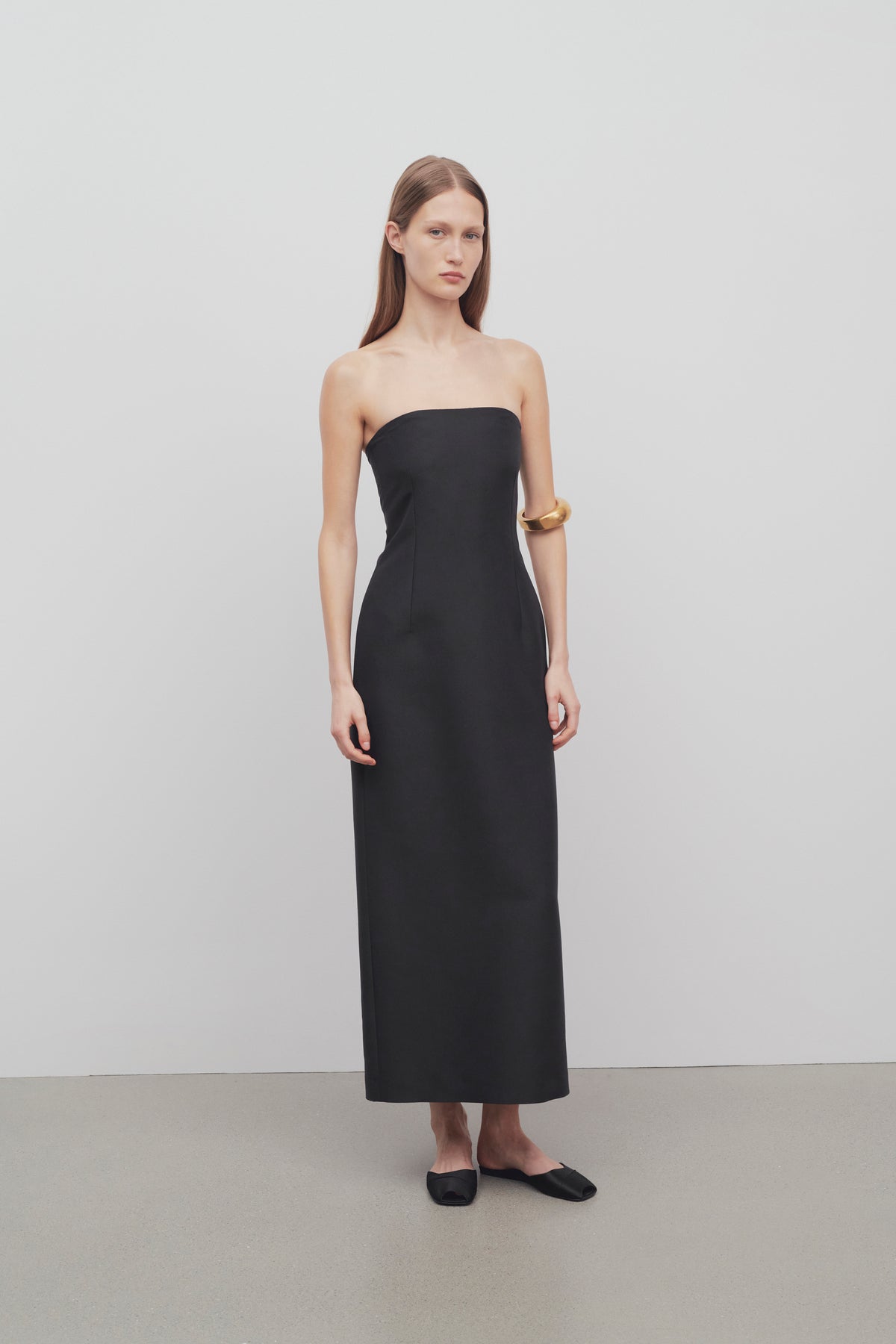 Ward Dress in Virgin Wool and Silk