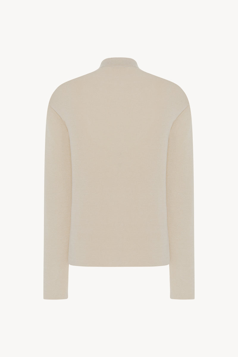 Lorde Cardigan Beige in Linen and Silk – The Row Lorde Cardigan Beige in Linen and Silk – The Row