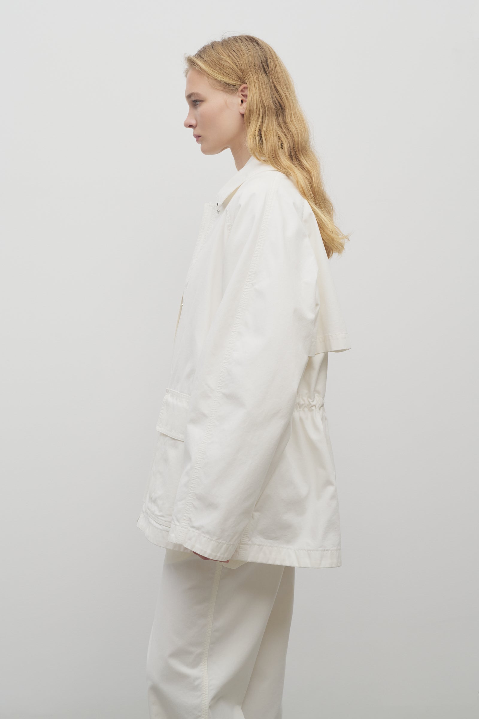 【関税&送料込】The Row Giacca Elodianna In Cotone Elodianna Jacket White in Cotton – The Row