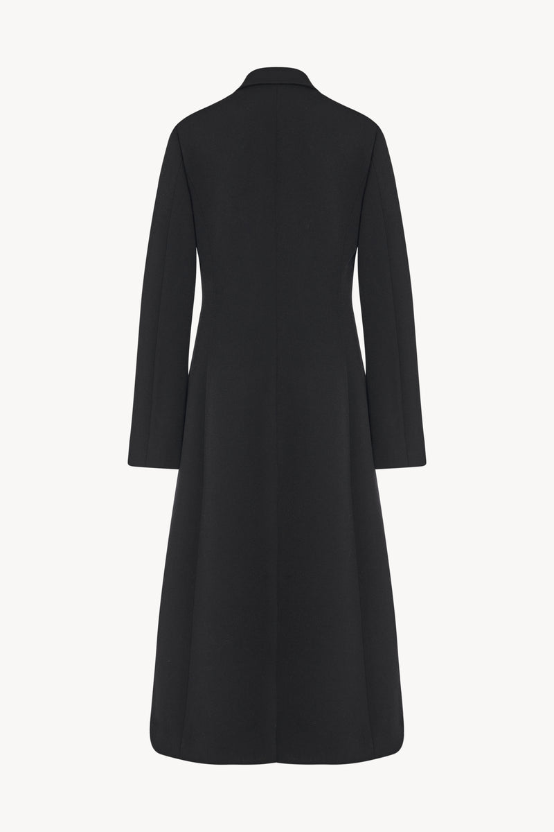 Medea Coat Black in Virgin Wool – The Row