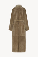 Poseidone Coat in Sueded Leather