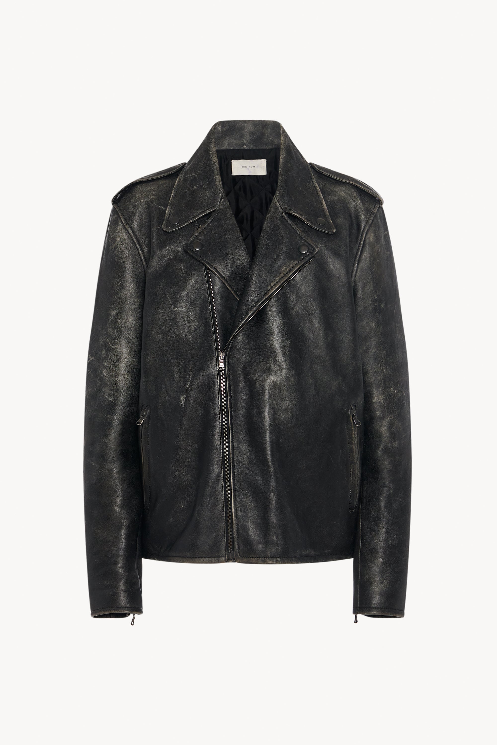 Catilina Jacket Black in Leather – The Row
