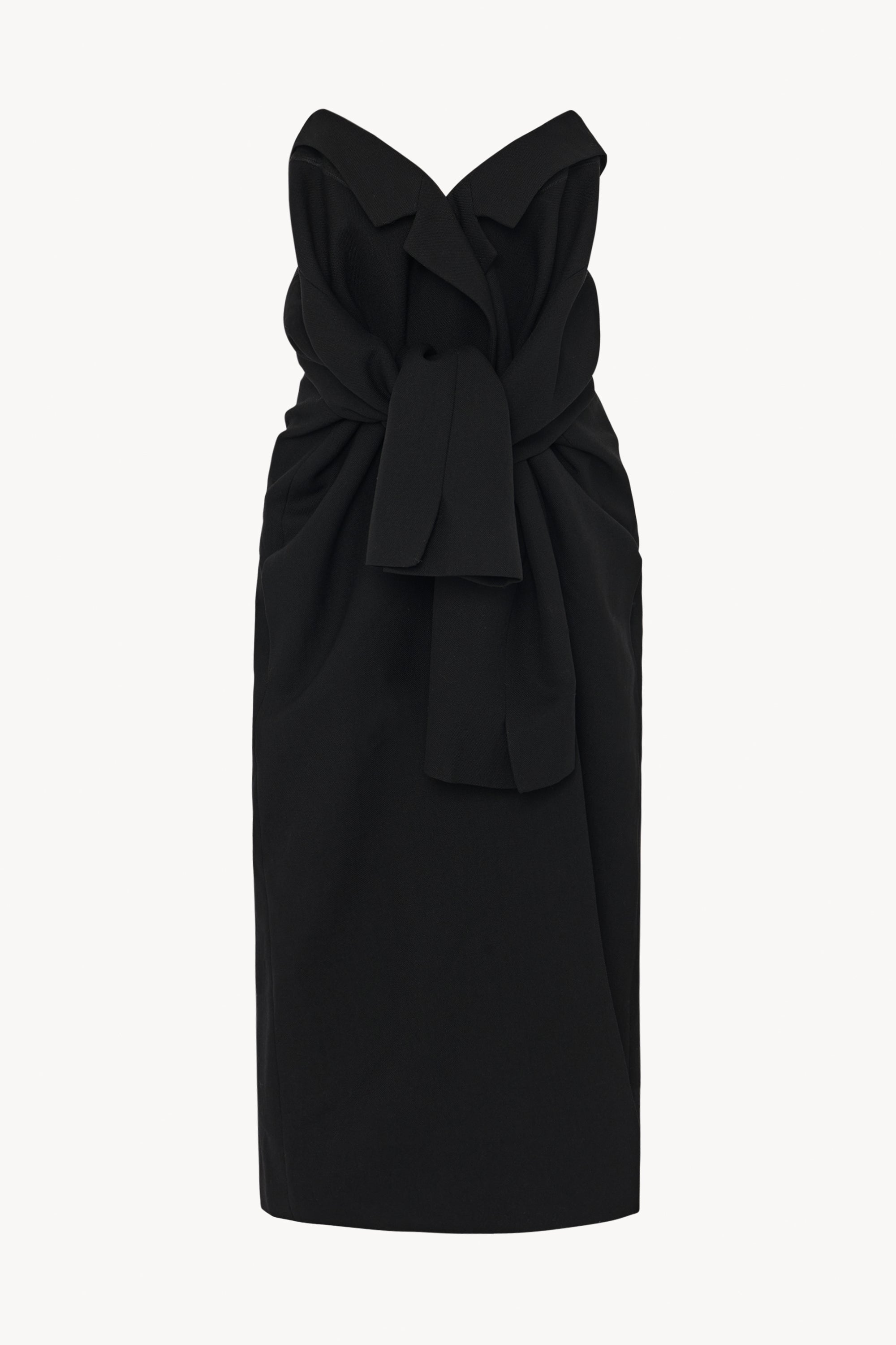 Arpelle Dress Black in Virgin Wool and Mohair – The Row