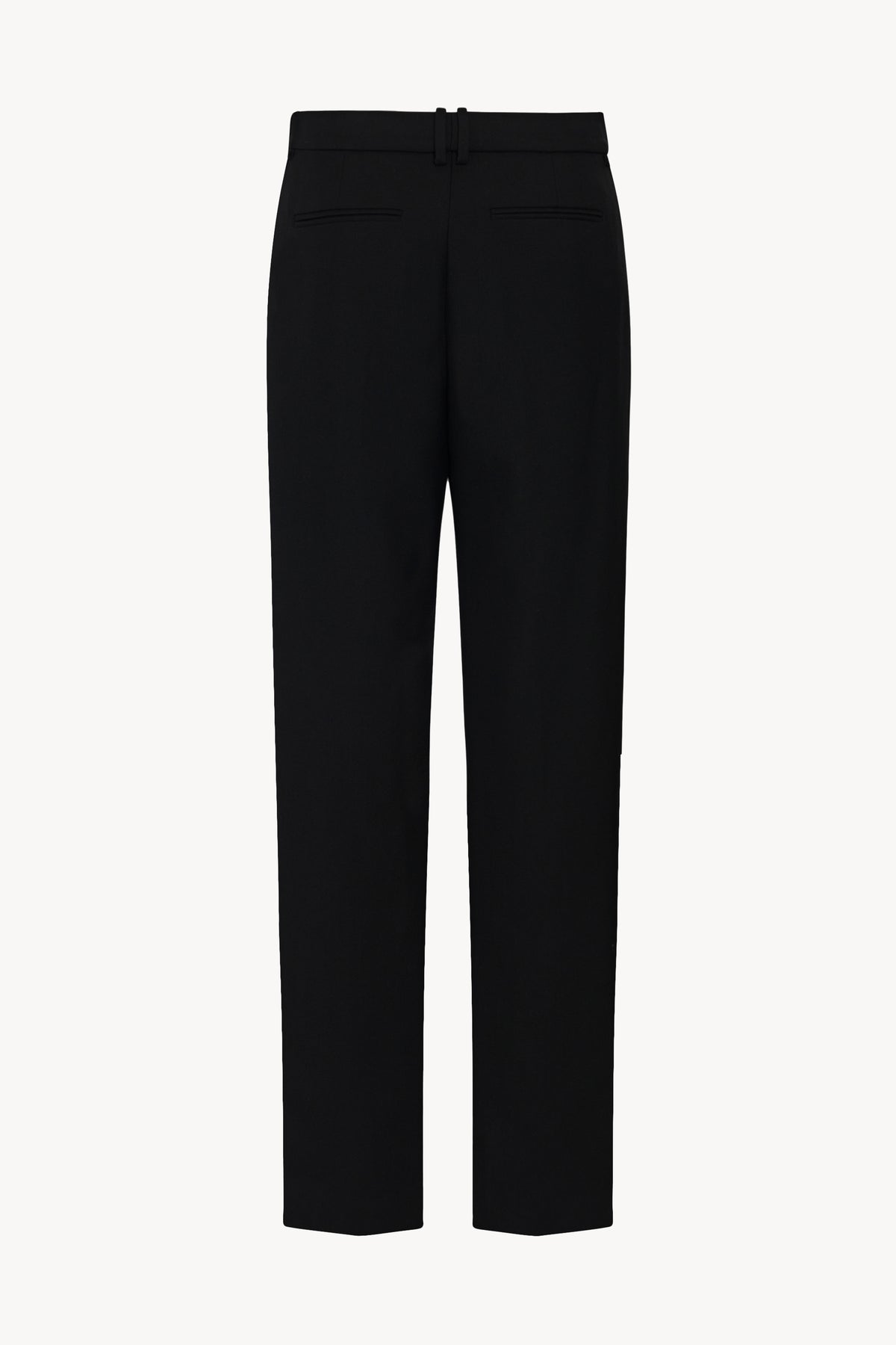 Borgo Pant Black in Virgin Wool and Silk – The Row
