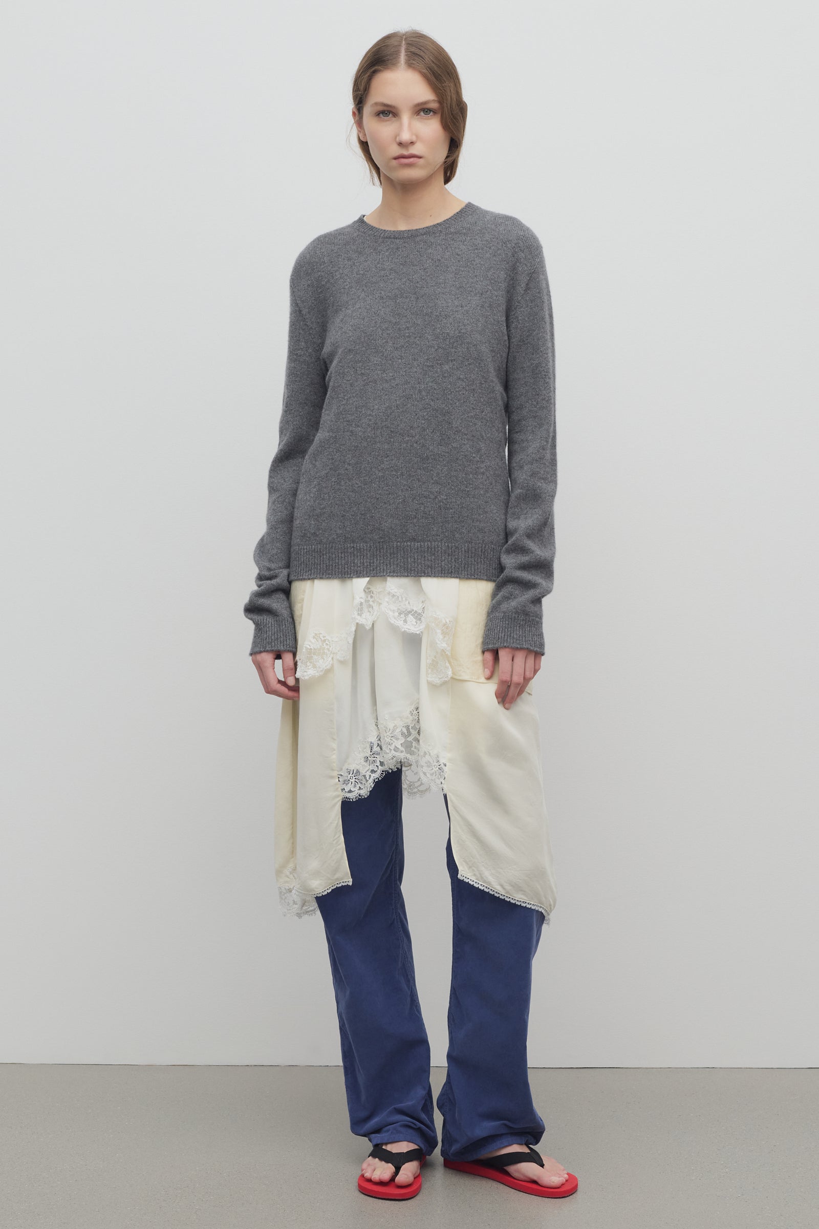 【関税込み】The Row ブルー Tarley トラウザーズ Tarleyコットン製のパンツ ブルー – The Row