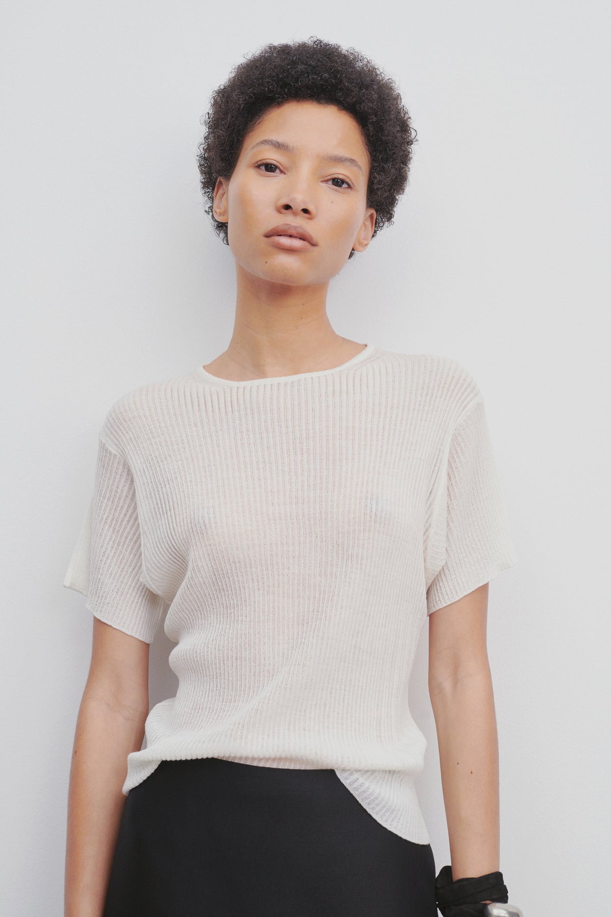 Chala Top White in Wool – The Row