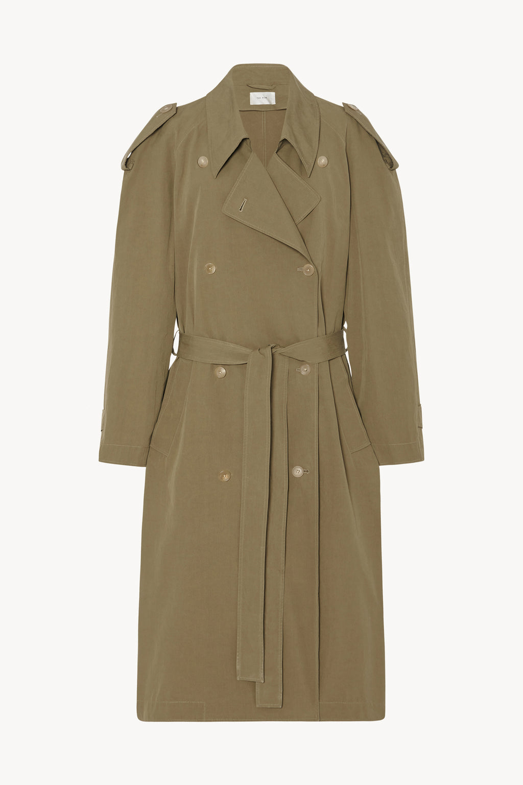 Denver Coat Green in Cotton – The Row