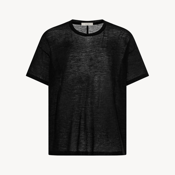 Tシャツ・カットソー THE ROW LILA CASHMERE TOP Lila Top Black in Cashmere – The Row
