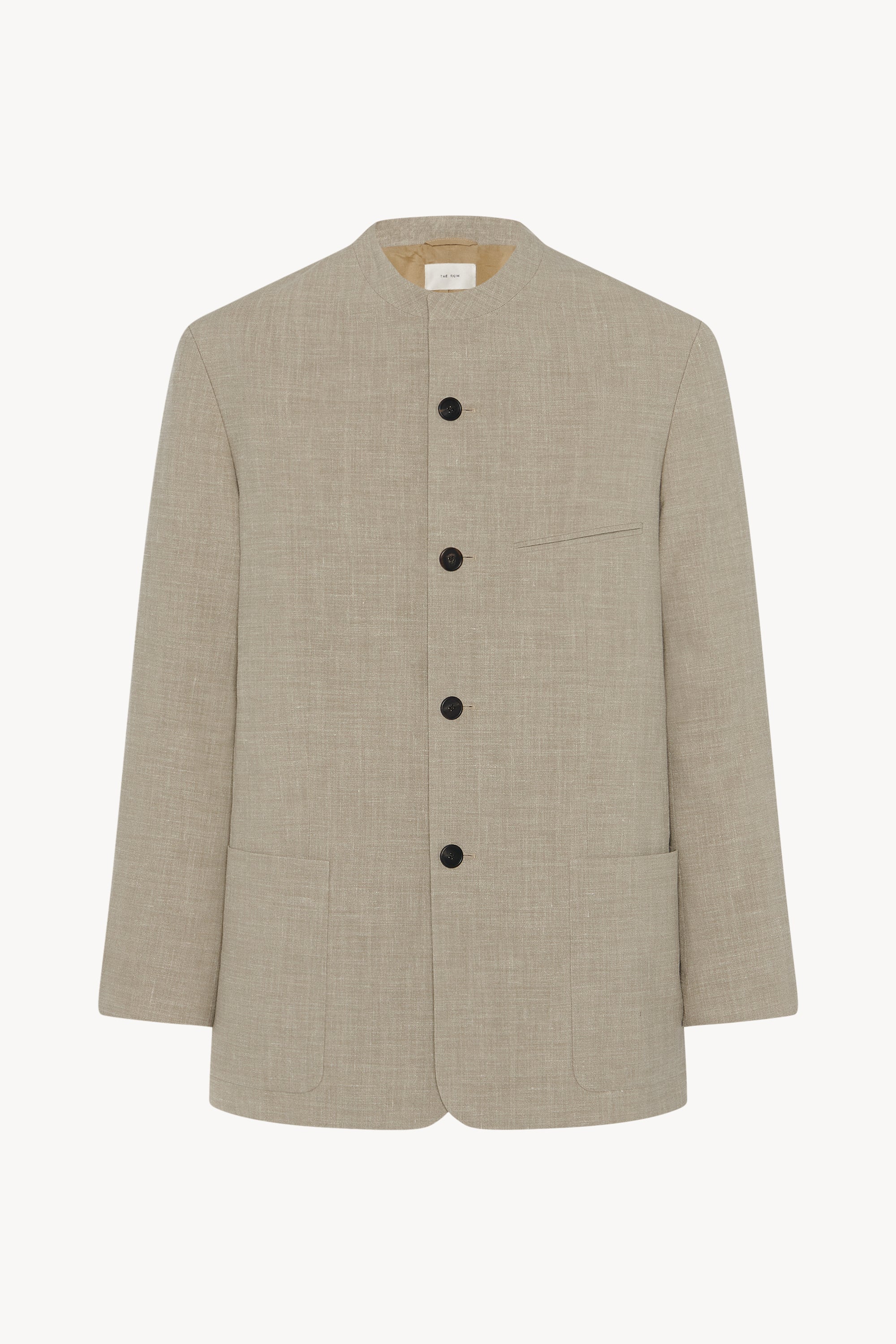 Casimir Jacket Beige in Silk, Linen, and Virgin Wool – The Row