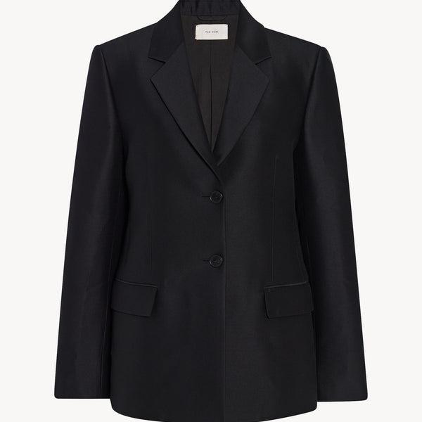 Polli Jacket Black in Virgin Wool and Nylon – The Row