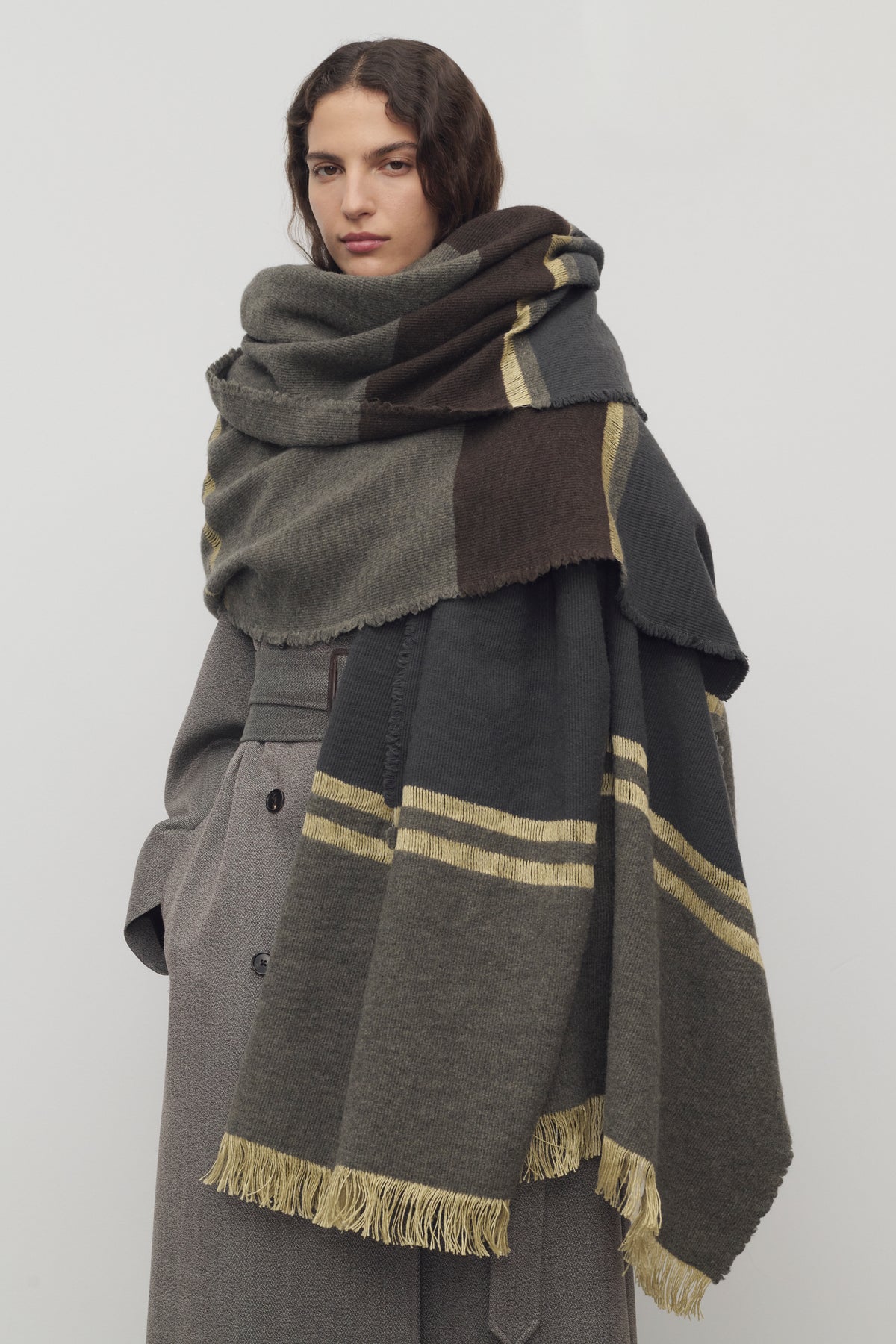 Cuarto Scarf in Linen, Wool and Cashmere