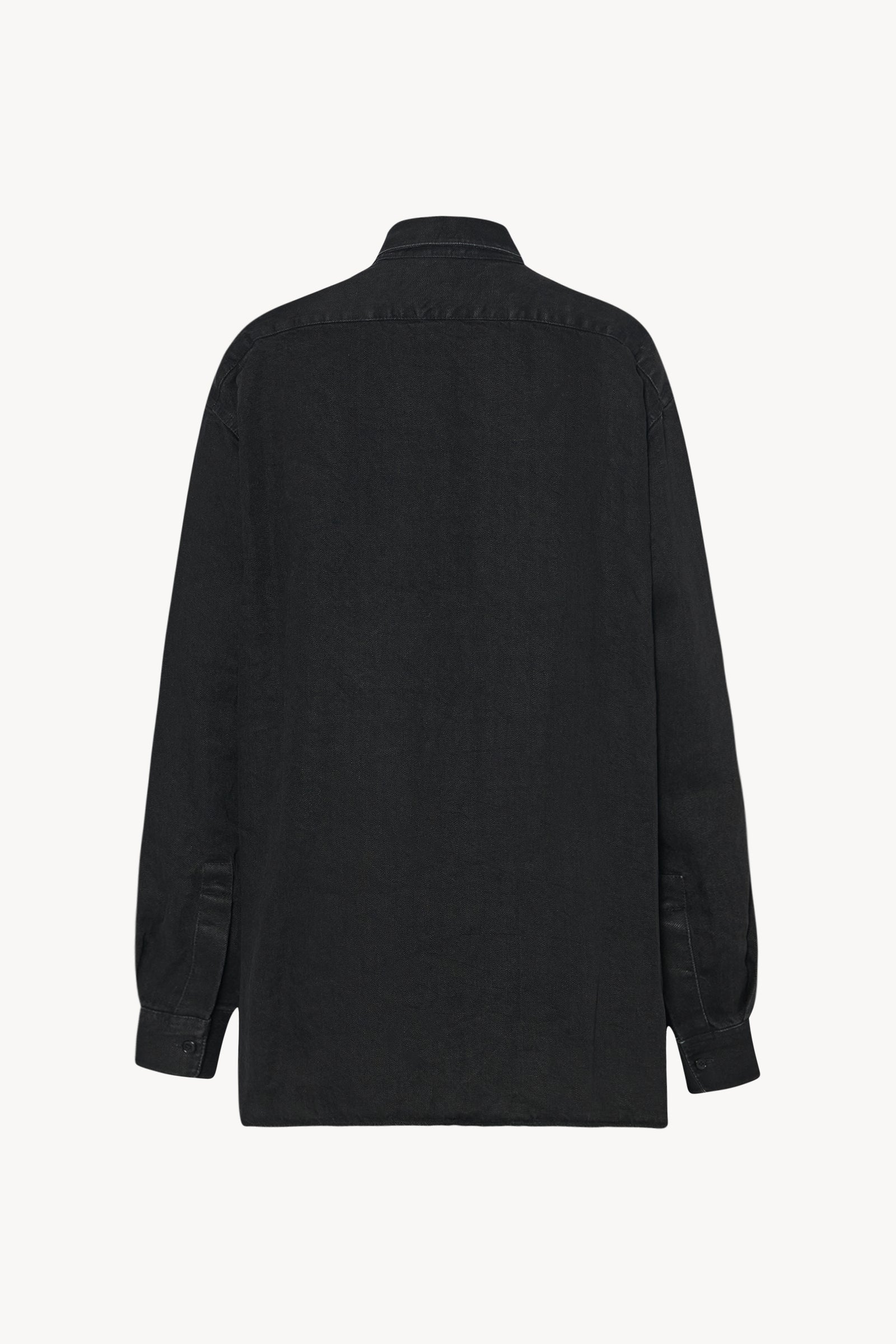 WIRROW ブラック 長袖シャツ WIRROW｜ウィロウ｜Cotton linen stand collar shirt｜siz