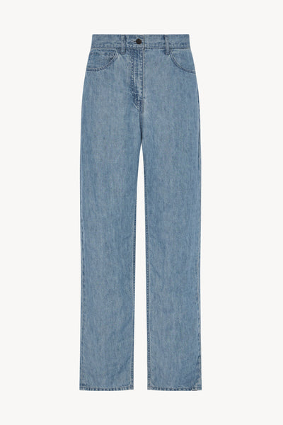 関税無【The Row】コットンデニムパンツ Eglitta Jean ジーンズ Eglitta Jean ブルー in Cotton – The Row