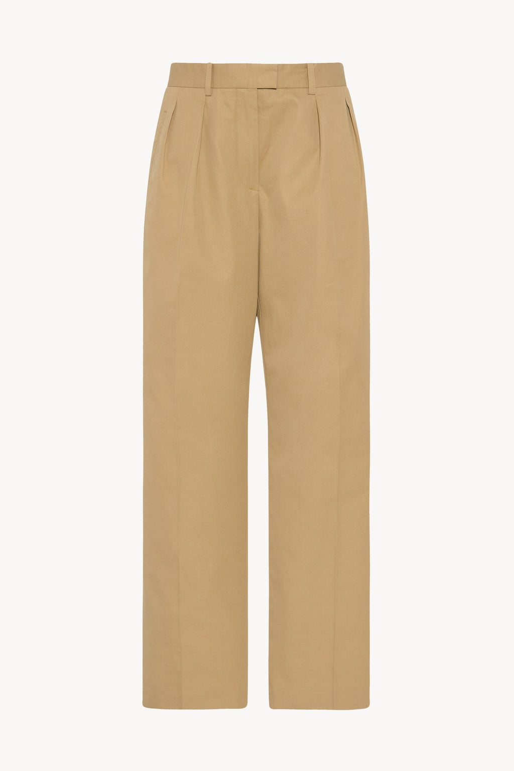 Alfidis Pant Tan in Cotton and Cashmere – The Row