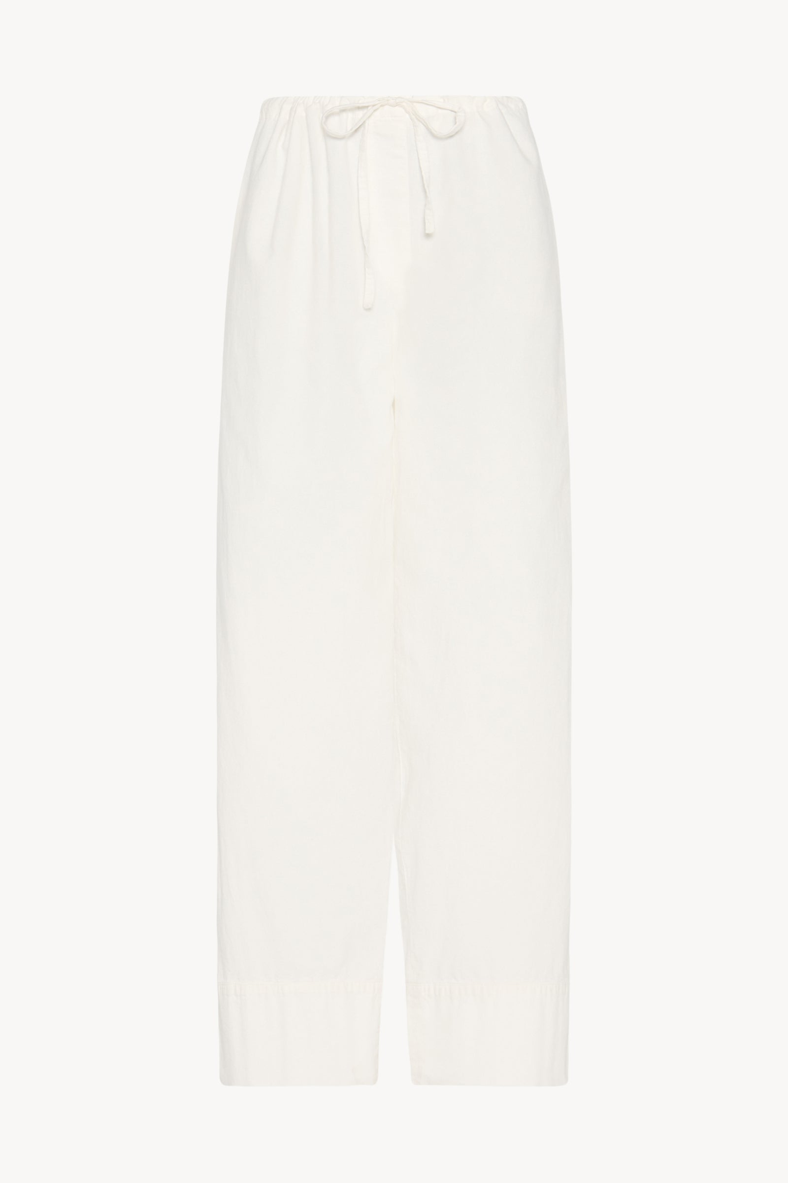 送料関税込み★THE ROW★Enea ストレートパンツ Enea Pant White in Cotton – The Row