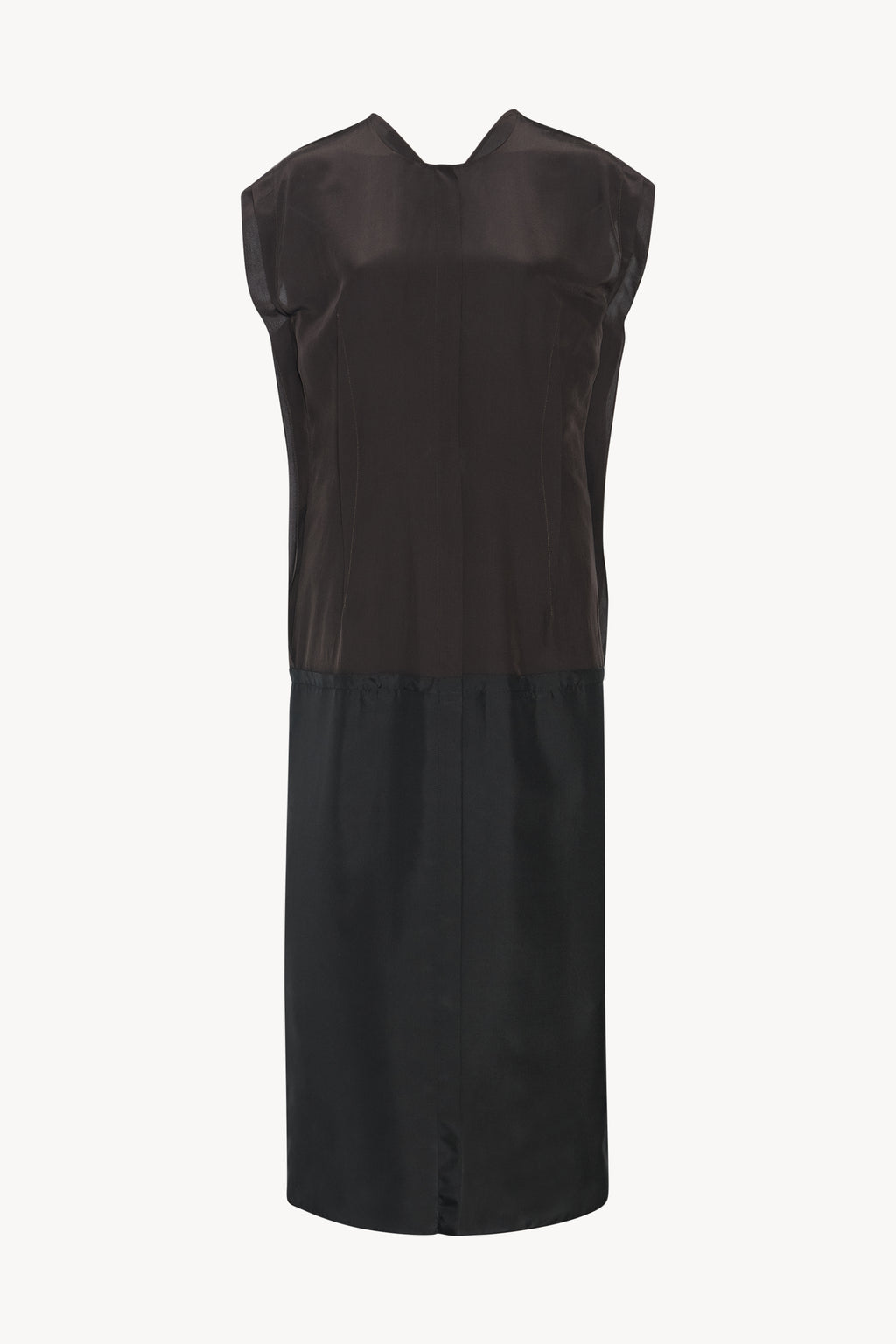 パーティードレス [The Row] Irena Dress in Viscose and Silk Irena Dress Brown in Viscose and Silk – The Row