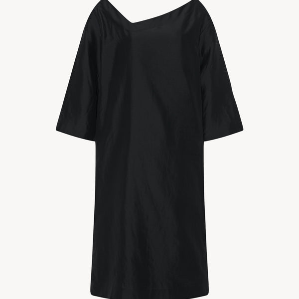 パーティードレス [The Row] Miki Dress in Cotton and Silk 9017W3838BLKF_600x600_crop_cen