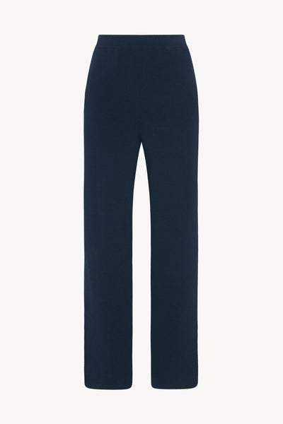 THE ROW カシミヤ コットン スウェットパンツ ネイビー Koniシルクパンツ ブルー – The Row