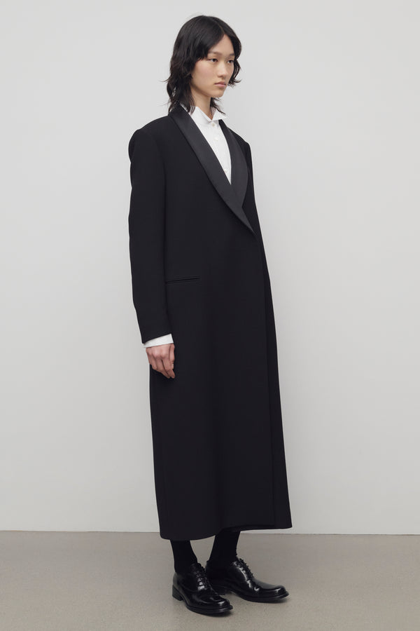 ■極美品 THE ROW 変形ネック ワイドシルエット ブラウス 2 シャツ retock\u0027sループヤーン ビッグシルエットモックネックニット（ニット