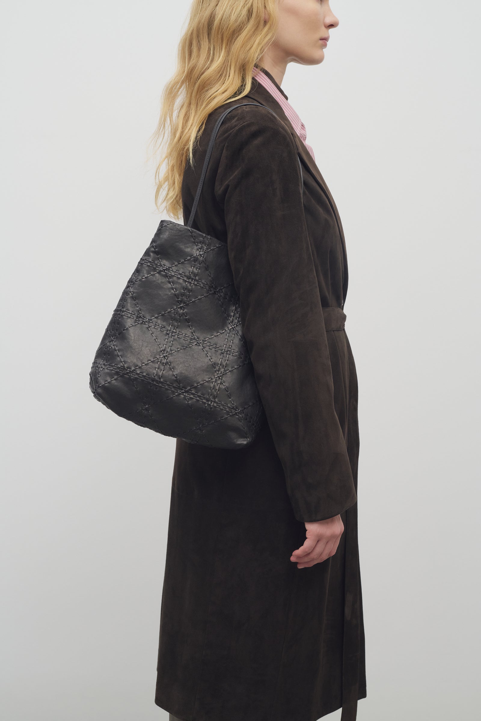 トートバッグ [The Row] Lilou Woven Bag in Leather Lilou Woven Bag Brown in Leather – The Row
